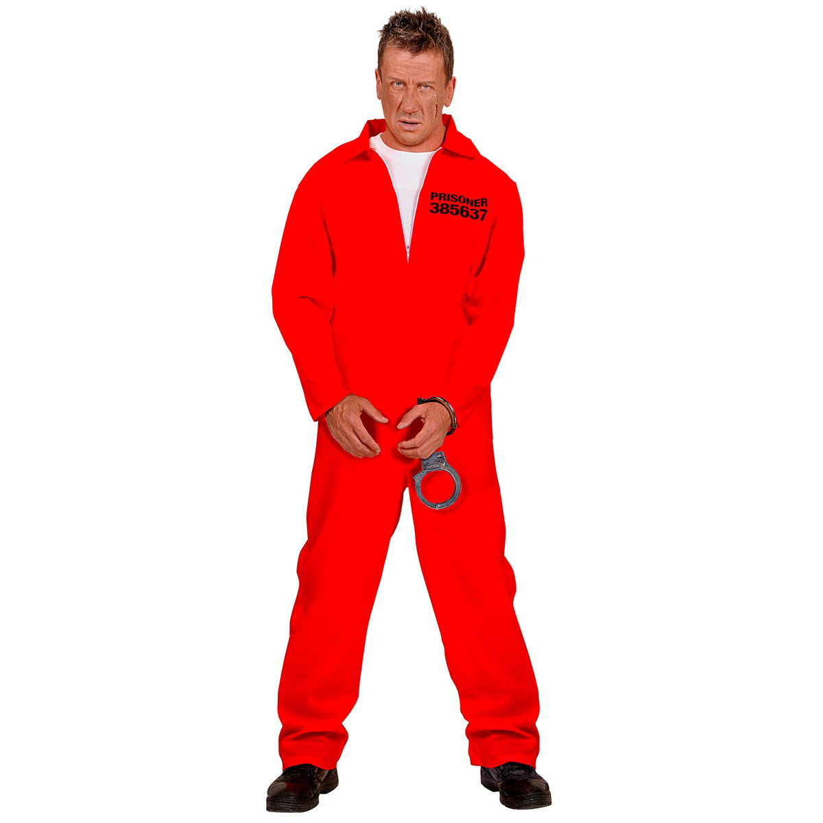 "HÄFTLING" (Overall, Handschellen) – Detailansicht