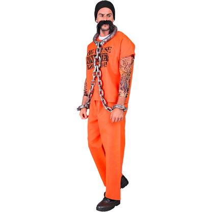"HÄFTLING" (T-Shirt, Hose, Mütze Schnurrbart) – Ansicht 3