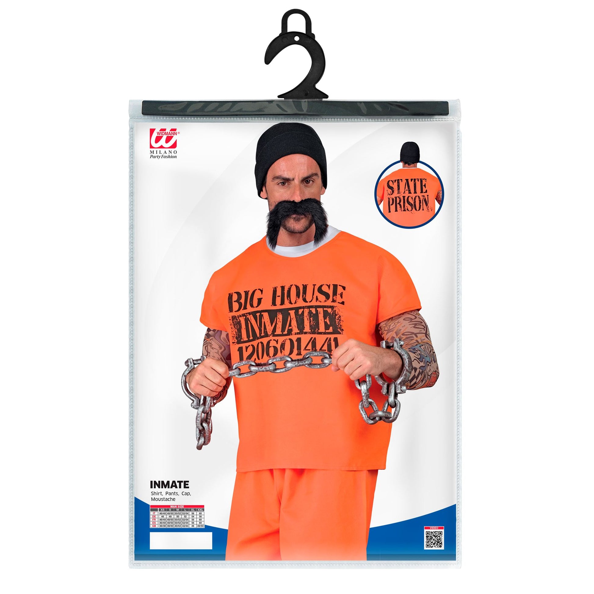 "HÄFTLING" (T-Shirt, Hose, Mütze Schnurrbart) – Ansicht 5