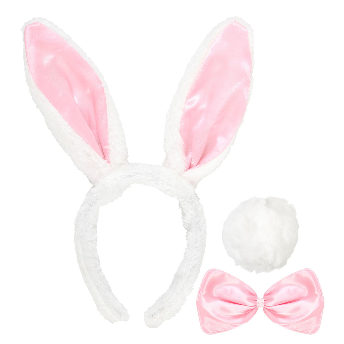 "HÄSCHEN" Dress- Up- Set (Ohren, Fliege, Schwanz) – Vorderansicht