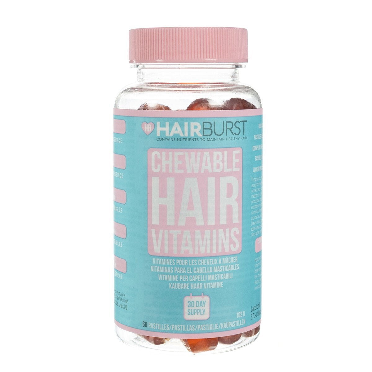 Hairburst, Chewable, Biotin, Haarwachstum Vitamine, Unterstützt das Haarwachstum, 60 stk, 102 g
