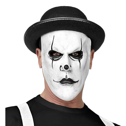 "HALBMASKE HARLEKIN MIT MELONE" – Vorderansicht