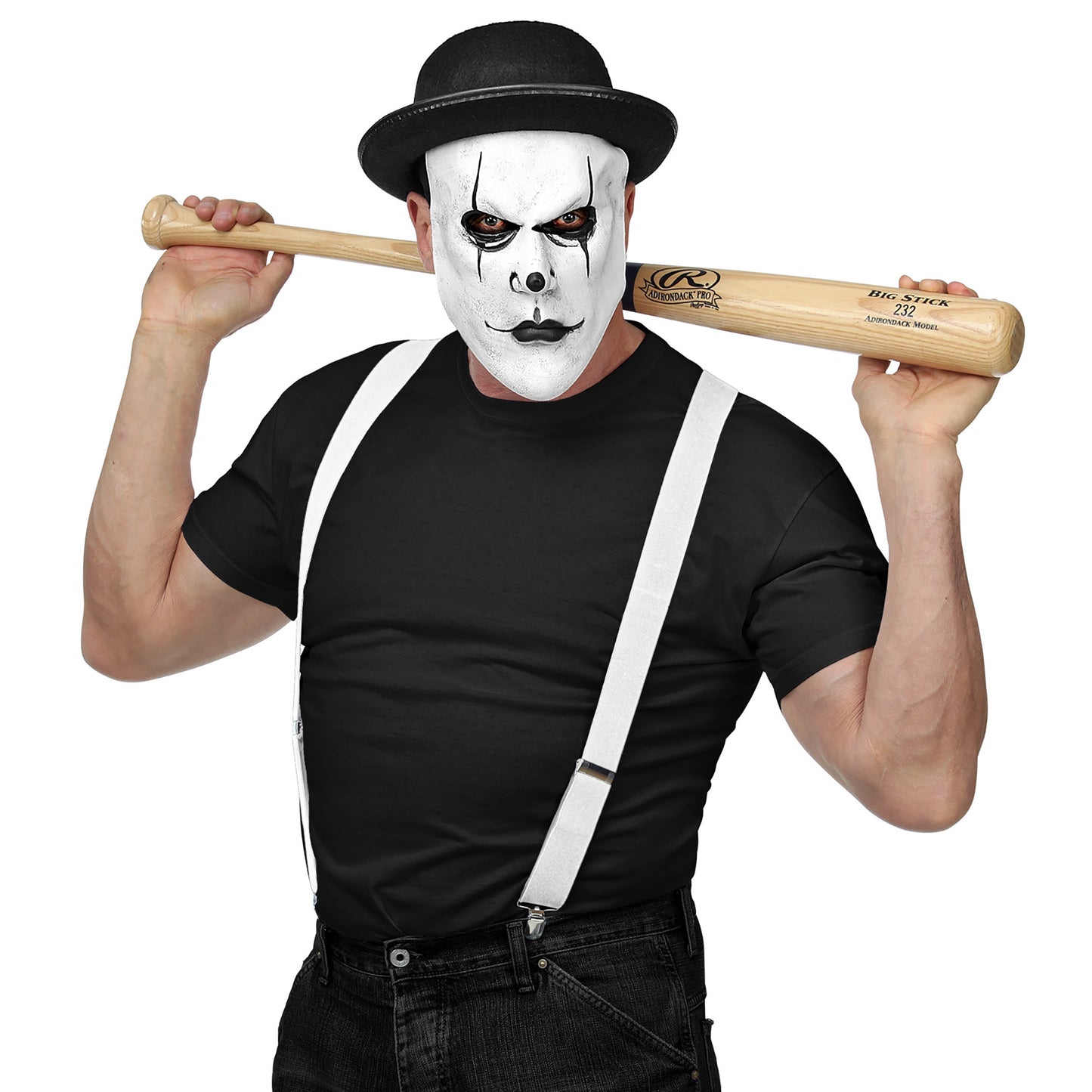 "HALBMASKE HARLEKIN MIT MELONE" – Ansicht 3