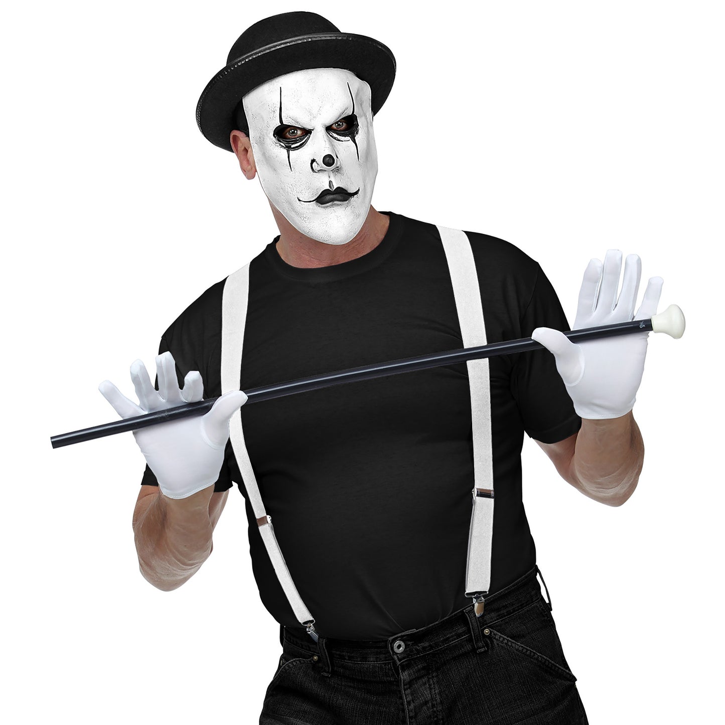 "HALBMASKE HARLEKIN MIT MELONE" – Ansicht 4