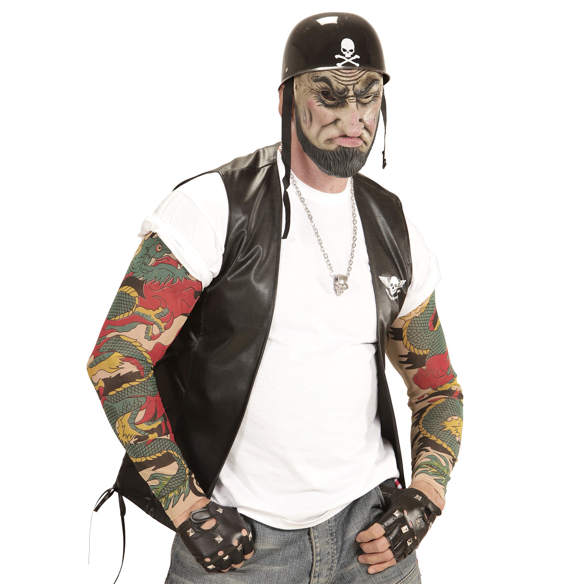 "HALBMASKE OUTLAW BIKER" – Detailansicht