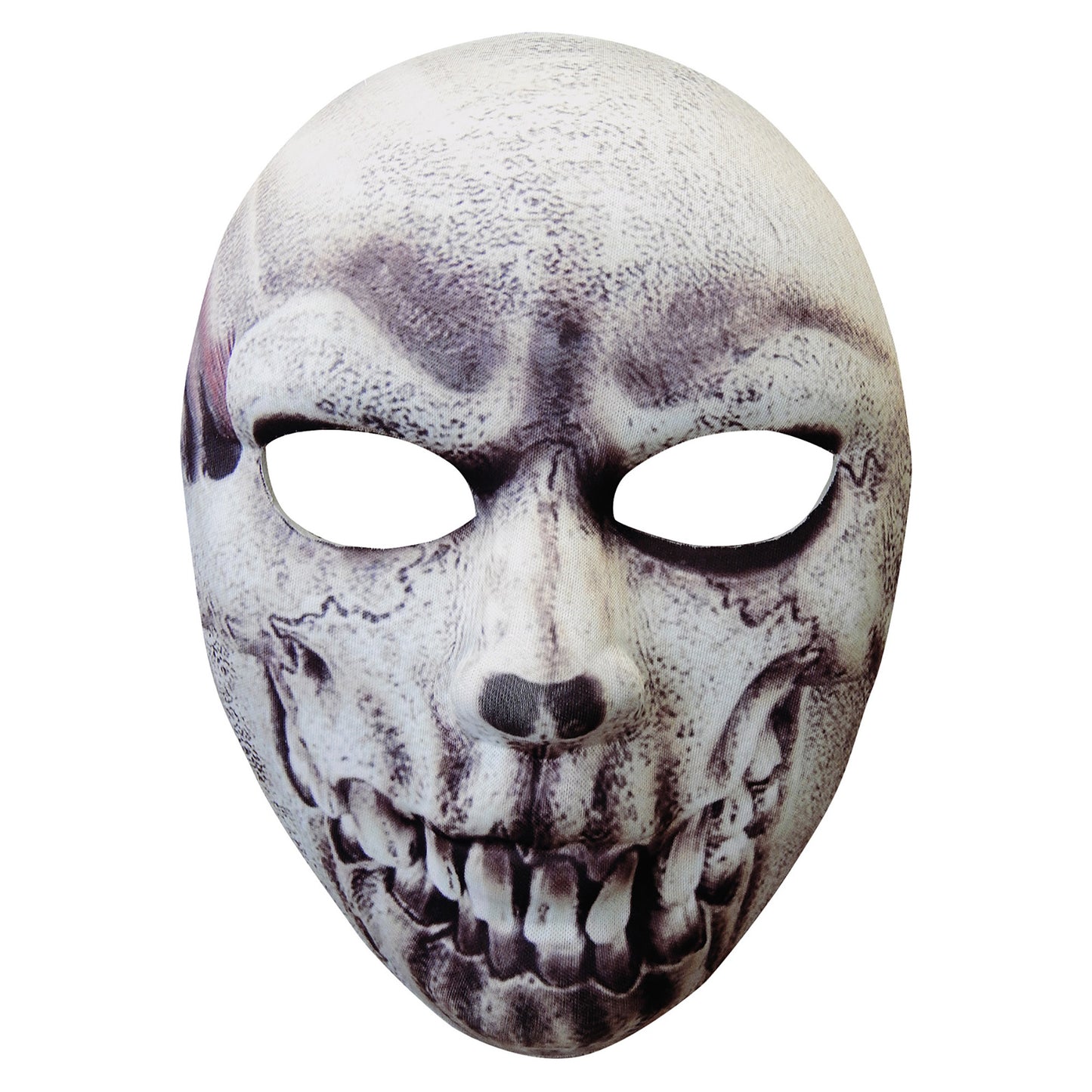 "HALBMASKE SKELETT AUS STOFF" – Vorderansicht