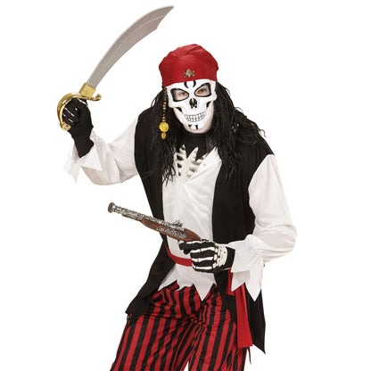"HALBMASKE TOTENKOPF MIT BANDANA, BART & DUBLONEN" – Ansicht 3