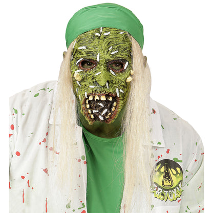 "HALBMASKE TOXISCHER ZOMBIEDOKTOR MIT HAAR" – Vorderansicht