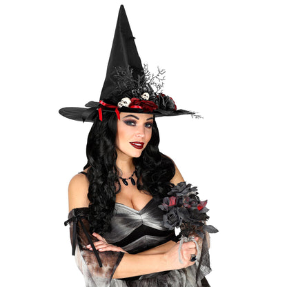 "HALLOWEEN BRAUTSTRAUß MIT SCHWARZEN UND ROTEN ROSEN" – Ansicht 3