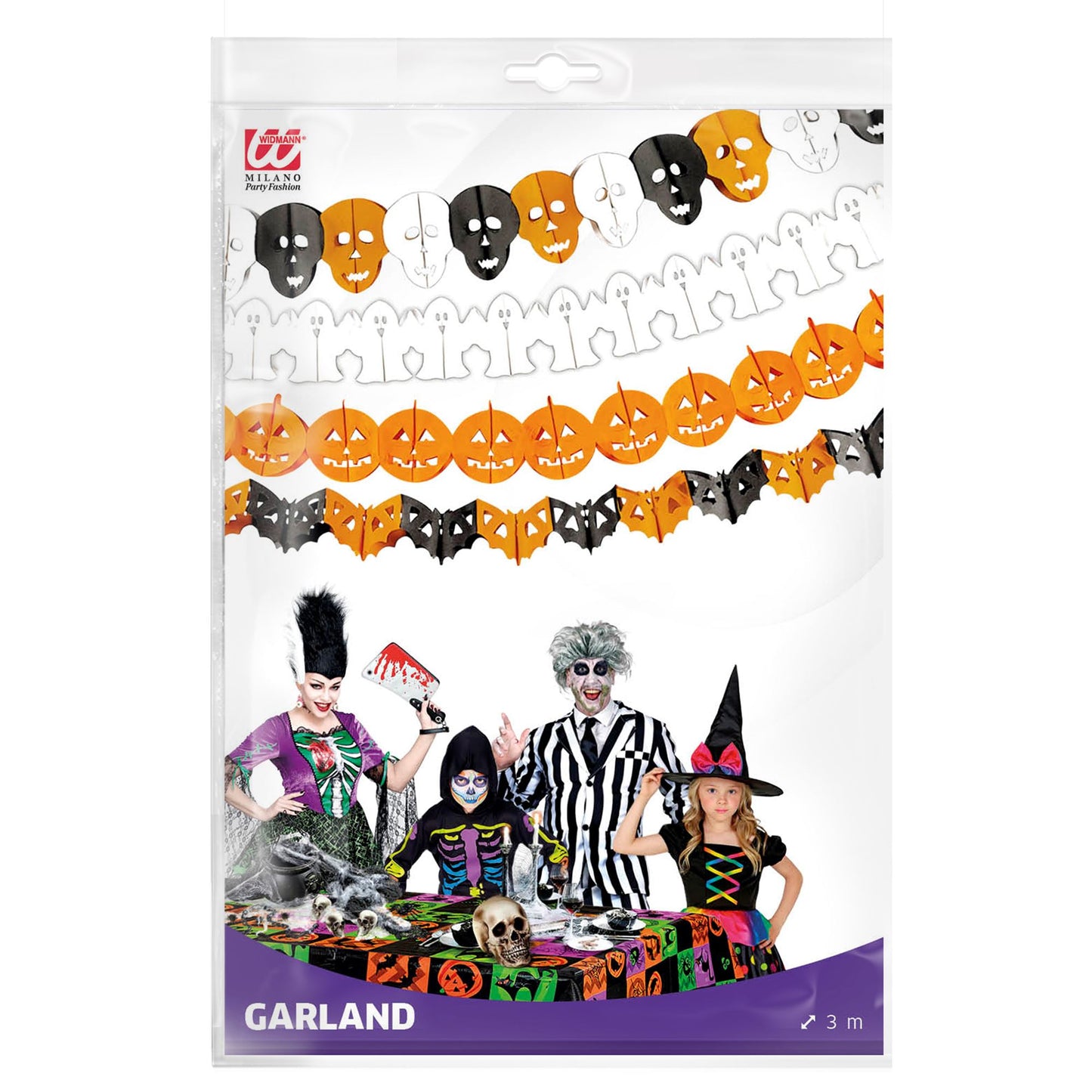 "HALLOWEENGIRLANDE" 3 m - sort. in 4 Modellen – Detailansicht