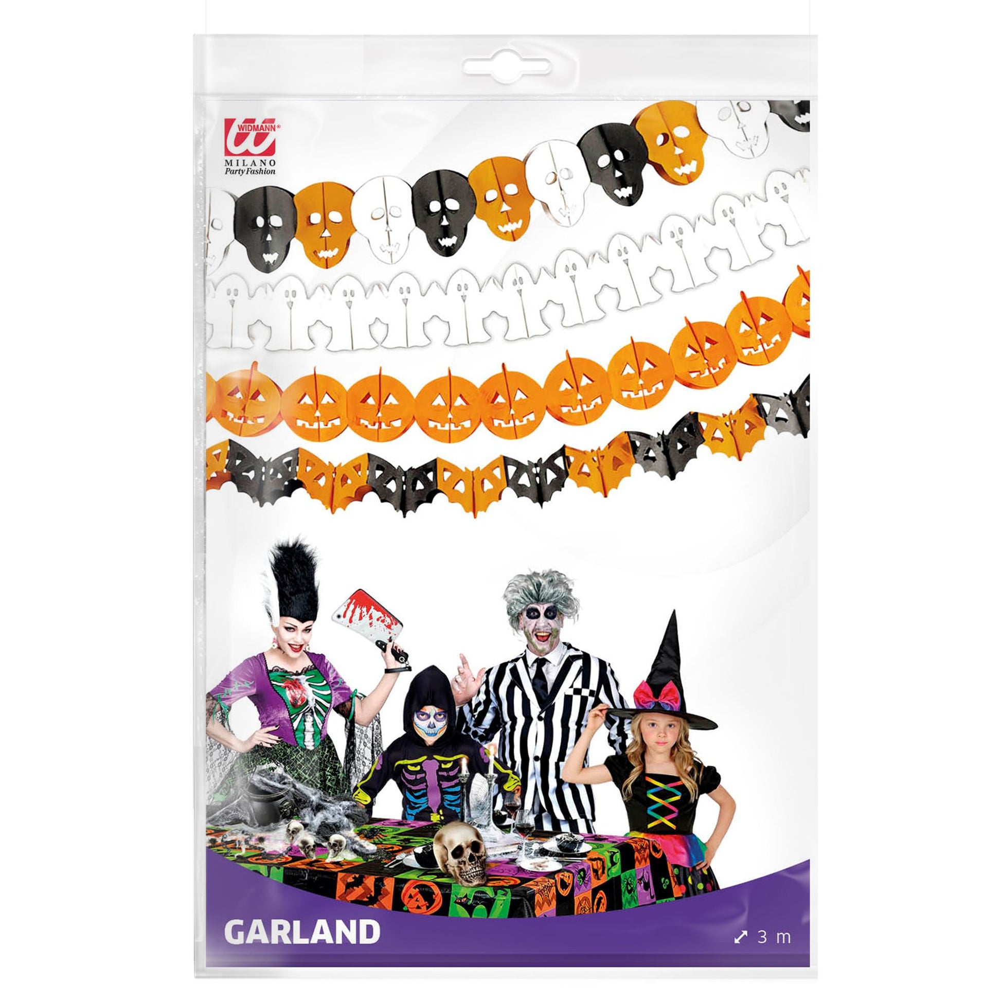 "HALLOWEENGIRLANDE" 3 m - sort. in 4 Modellen – Detailansicht