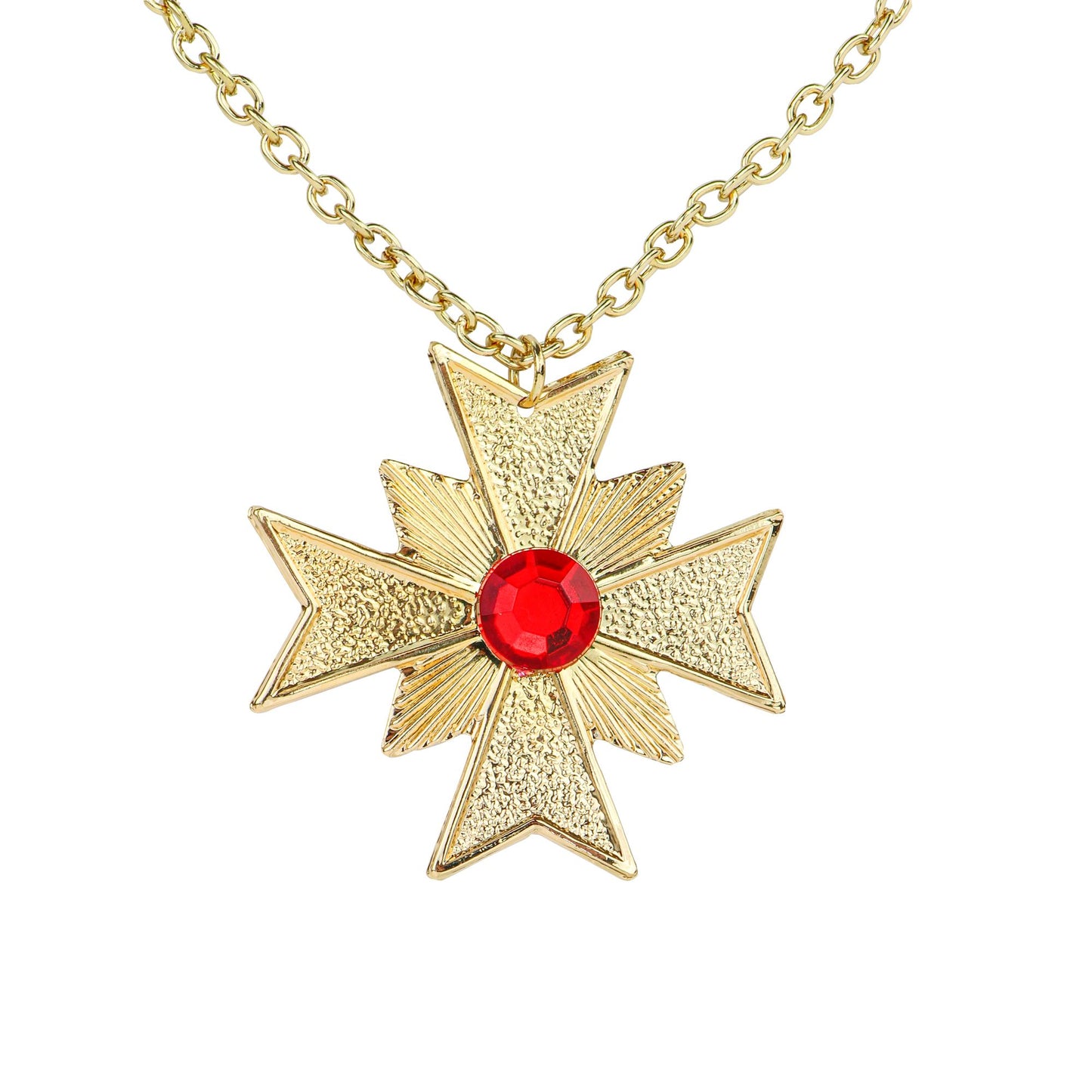 "HALSKETTE MIT MEDALLION UND EDELSTEIN" – Vorderansicht