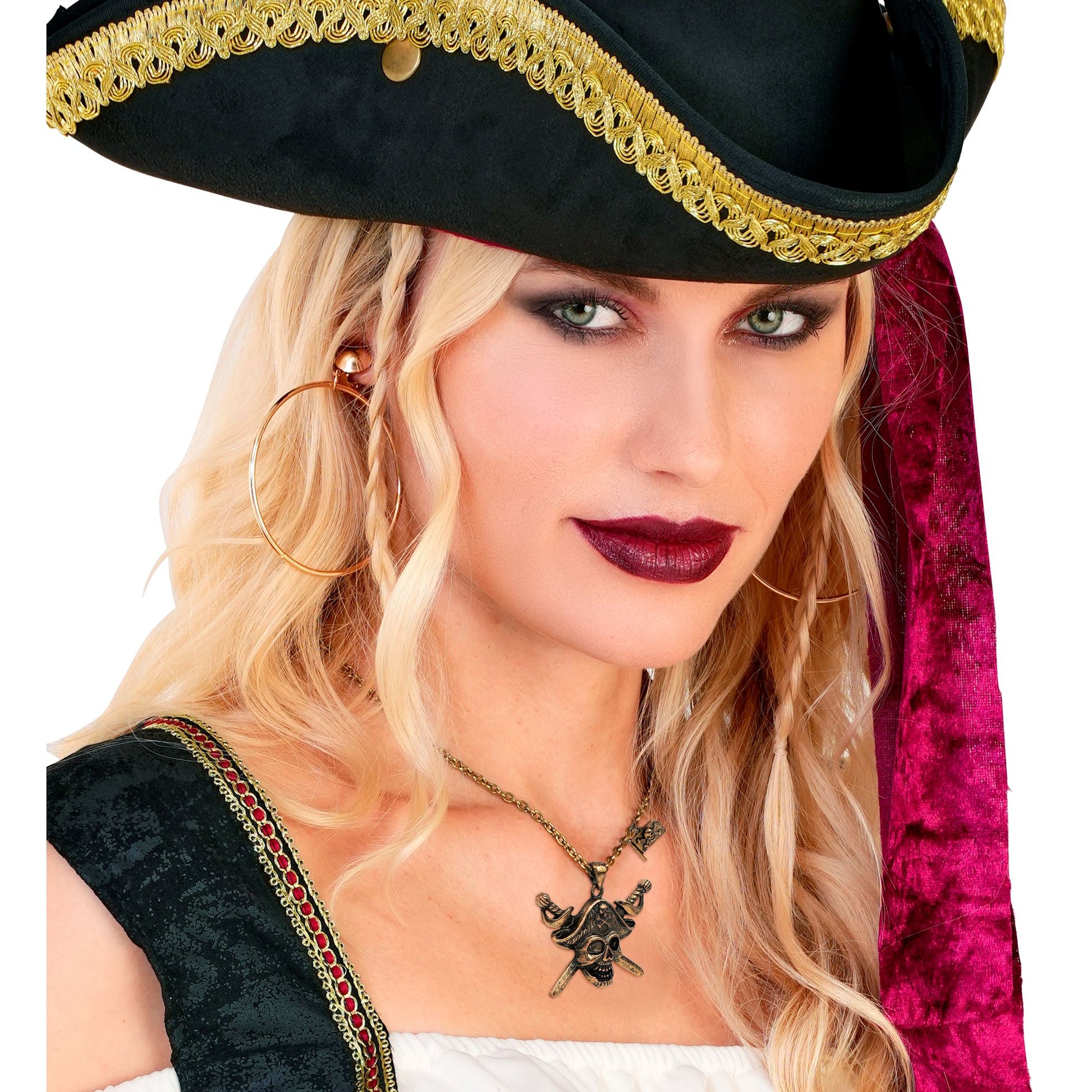 "HALSKETTE MIT PIRATENTOTENKOPF & GEKREUZTEN SCHWERTERN MIT PIRATENFLAGGE" – Ansicht 4