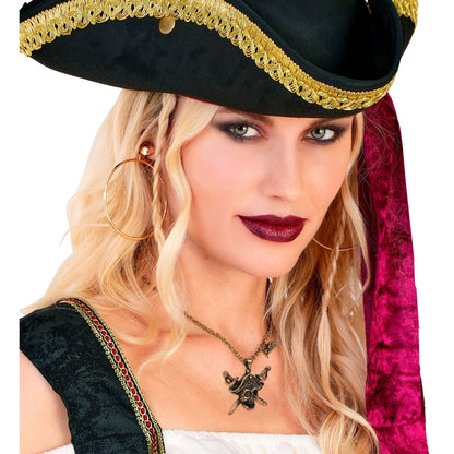 "HALSKETTE MIT PIRATENTOTENKOPF & GEKREUZTEN SCHWERTERN MIT PIRATENFLAGGE" – Ansicht 4