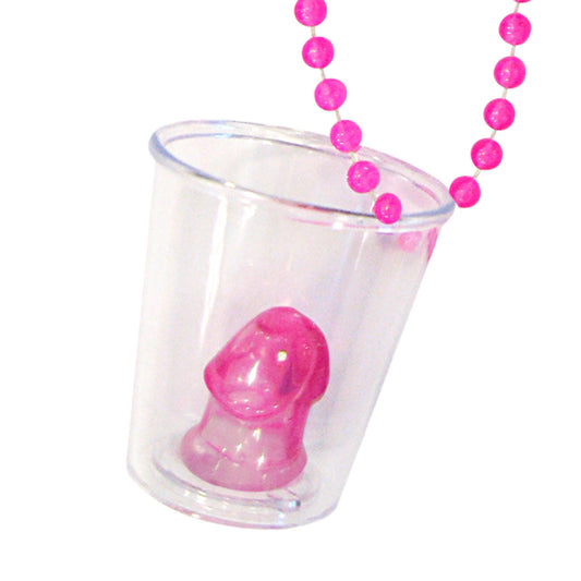 "HALSKETTE MIT WILLY SCHNAPSGLAS" – Vorderansicht