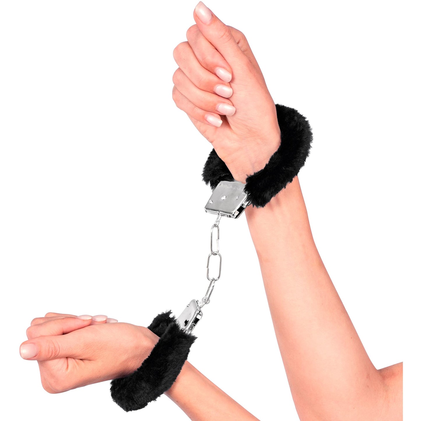 "HANDSCHELLEN MIT SCHWARZEM FELL" – Detailansicht