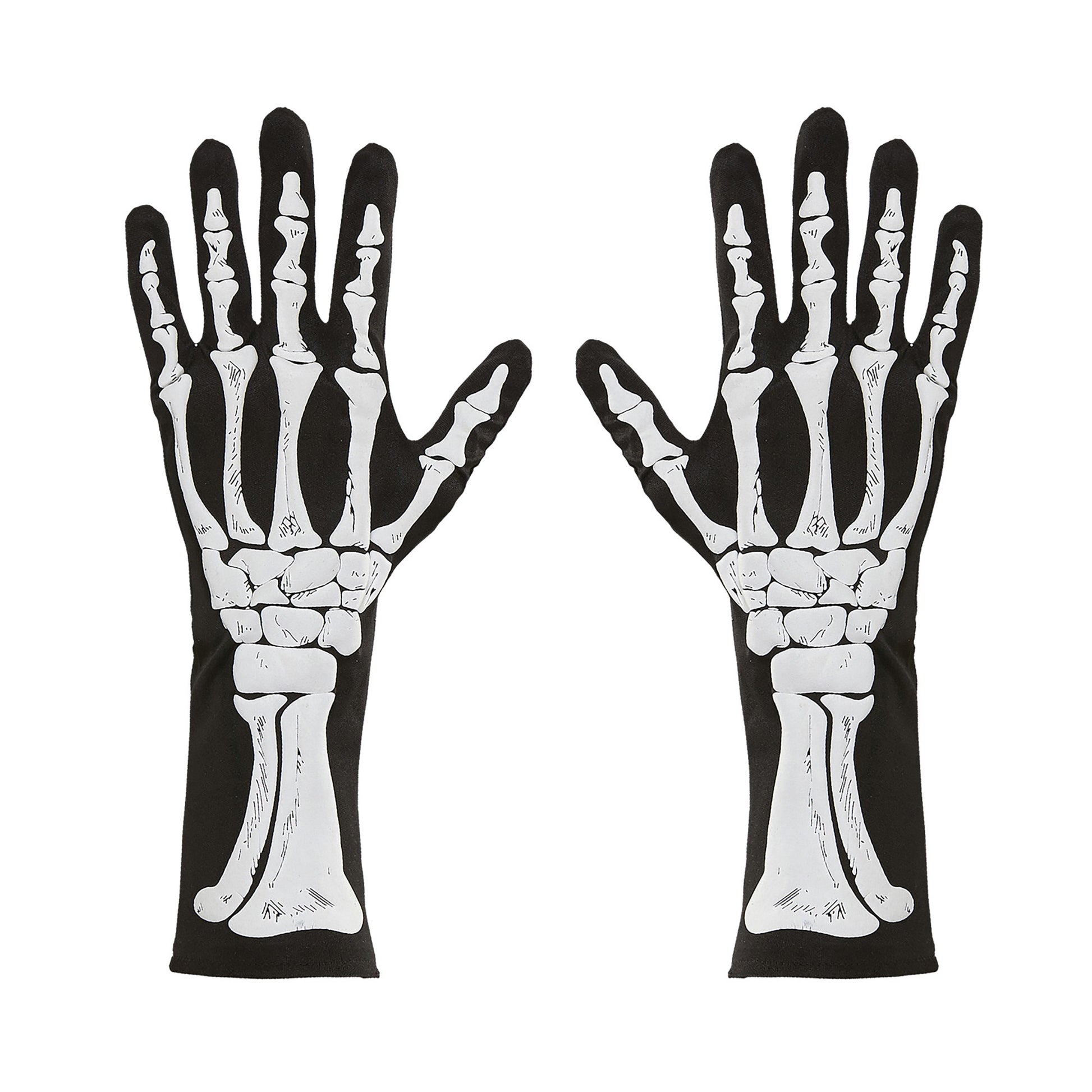 "HANDSCHUHE SKELETT" 35 cm – Vorderansicht
