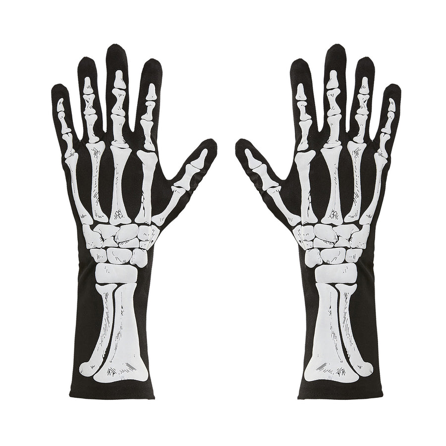 "HANDSCHUHE SKELETT" 35 cm – Vorderansicht