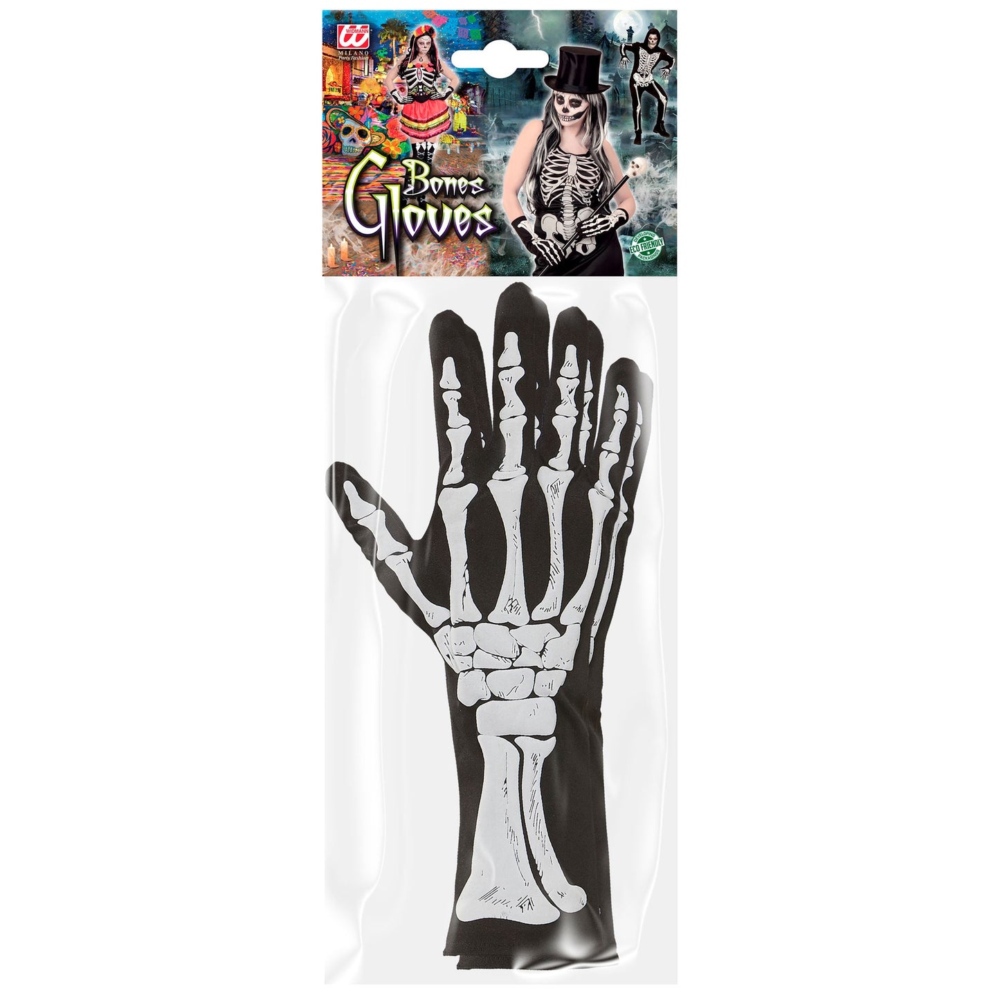"HANDSCHUHE SKELETT" 35 cm – Detailansicht