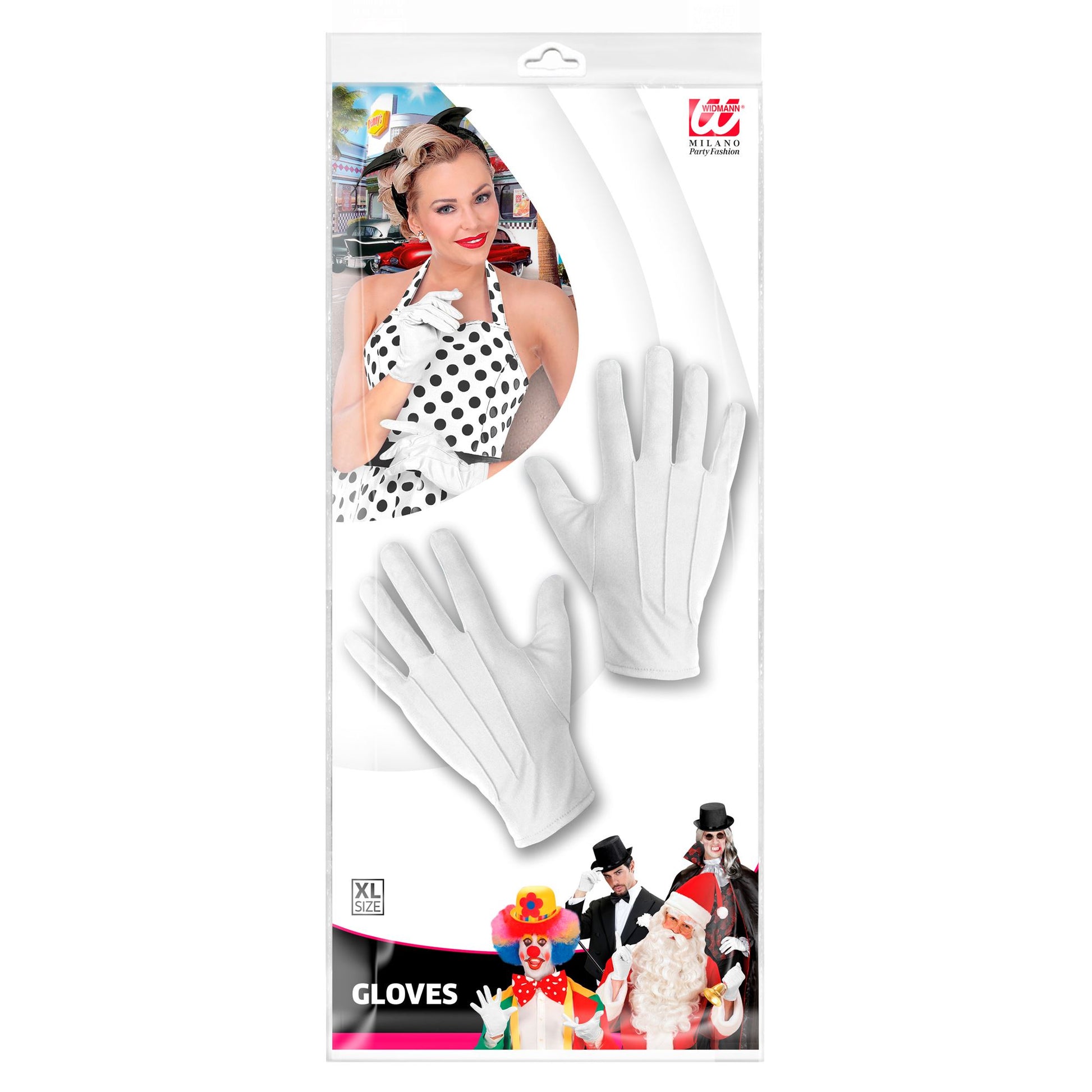 "HANDSCHUHE" weiß Größe XL – Detailansicht