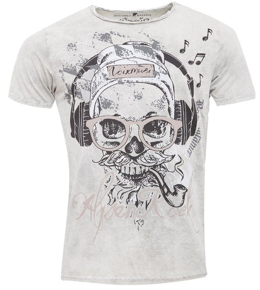 Trachtenshirt Hangowear Finn – Weißes Baumwolle Kurzarmshirt - Fasnacht24.ch