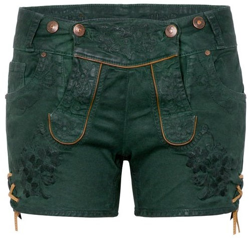 Hangowear Trachten Shorts OVIDA – Fir Green, Leicht & Elastisch - Fasnacht24.ch