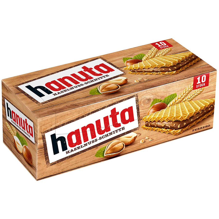 Hanuta 10er Haselnuss-Schnitten mit knusprigen Waffeln – Produktansicht