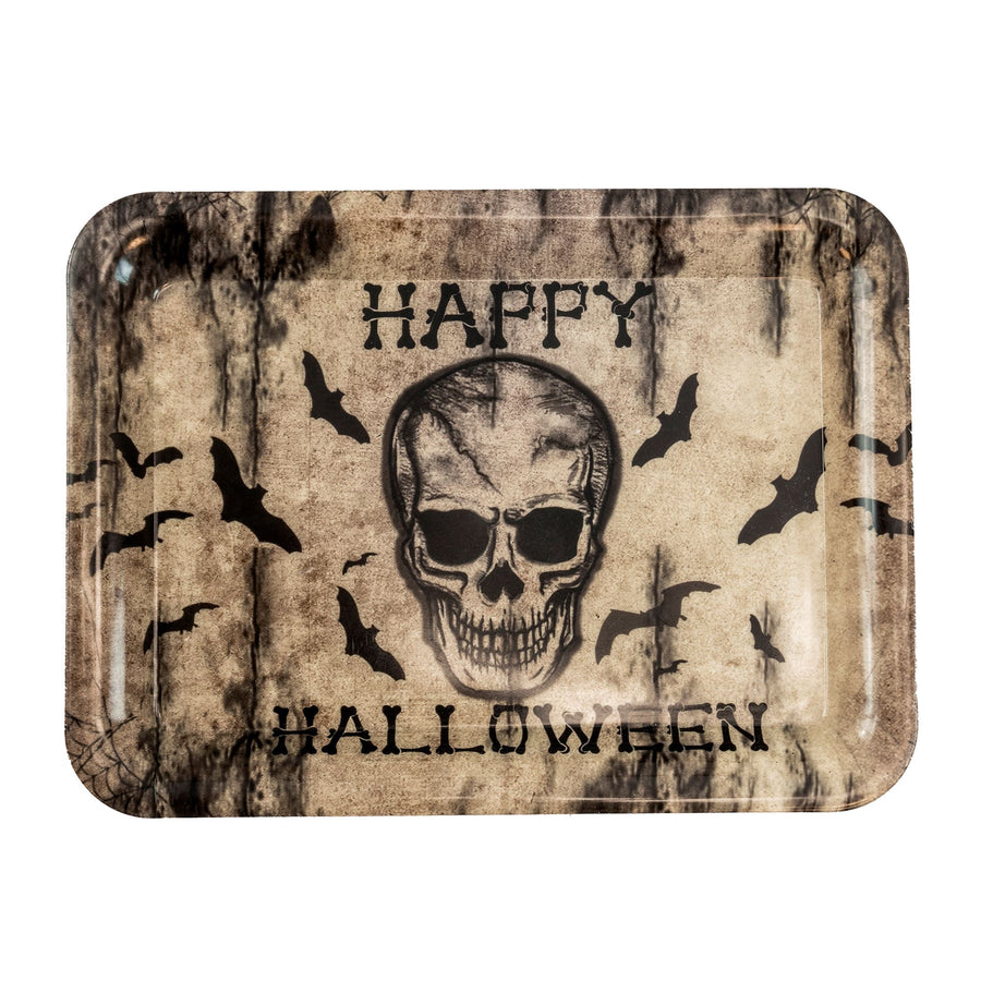 "HAPPY HALLOWEEN TOTENKOPF TABLETT" 33 x 24 cm – Vorderansicht