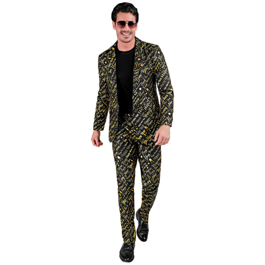 "HAPPY NEW YEAR PARTY FASHION ANZUG" (Jackett, Hose) – Vorderansicht