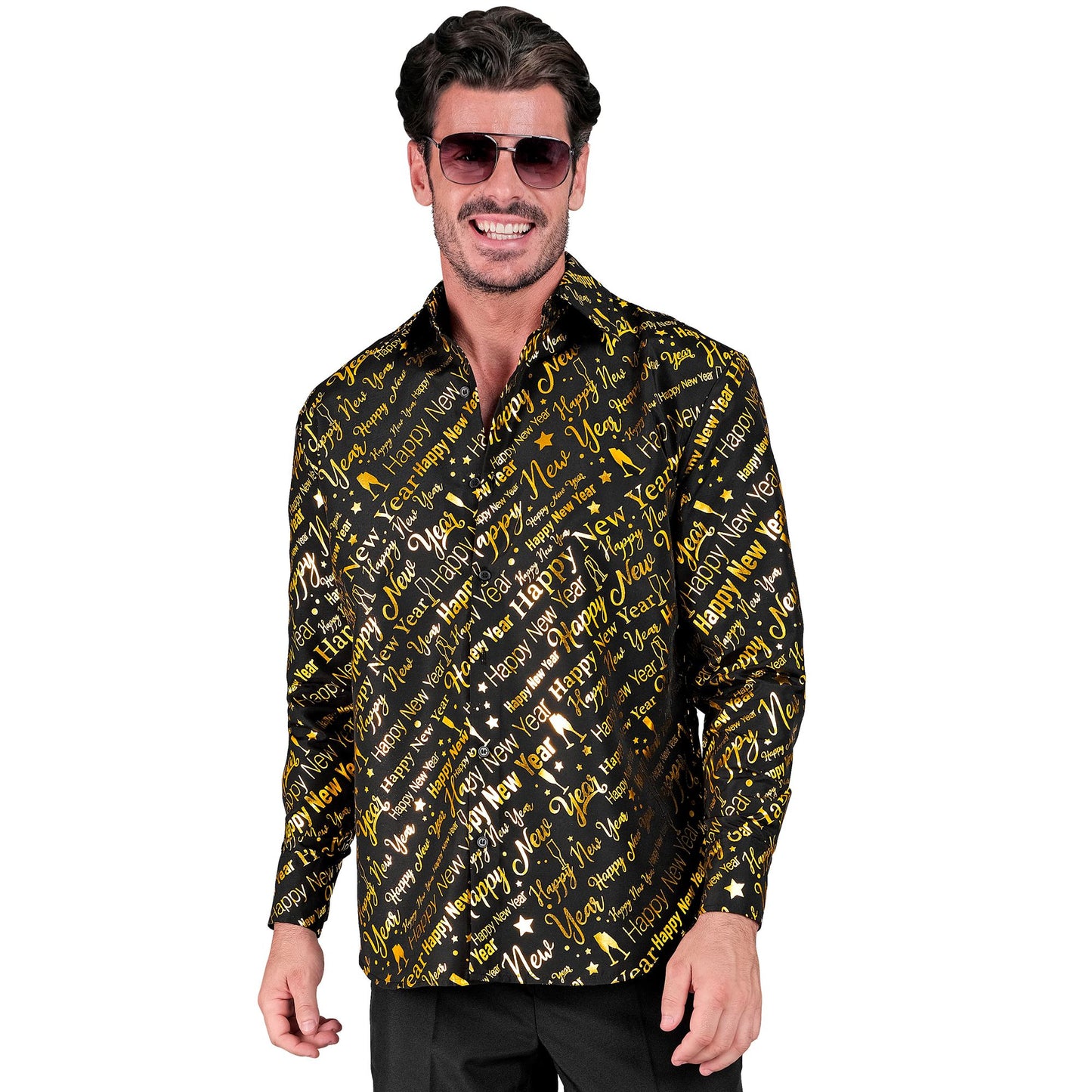 "HAPPY NEW YEAR PARTY FASHION HEMD" (Hemd) – Vorderansicht