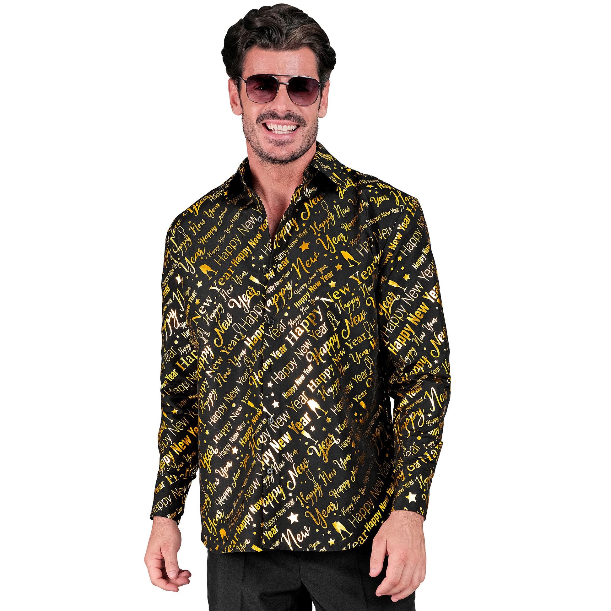 "HAPPY NEW YEAR PARTY FASHION HEMD" (Hemd) – Vorderansicht