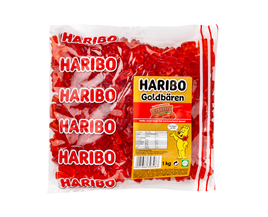 Haribo Goldbären Sortenrein Erdbeer 1 Kg Beutel
