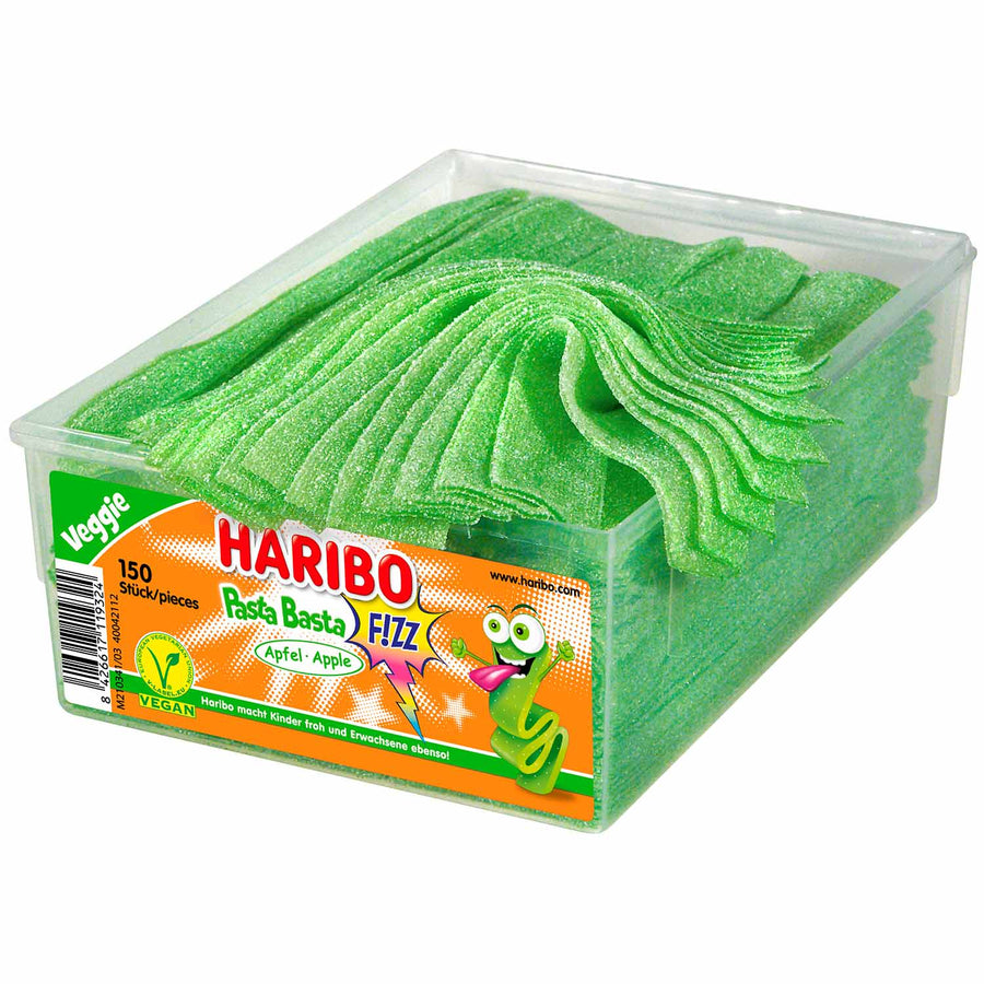 Haribo Pasta Basta Apfel FIZZ vegan Fruchtgummi 1125 g Frischebox