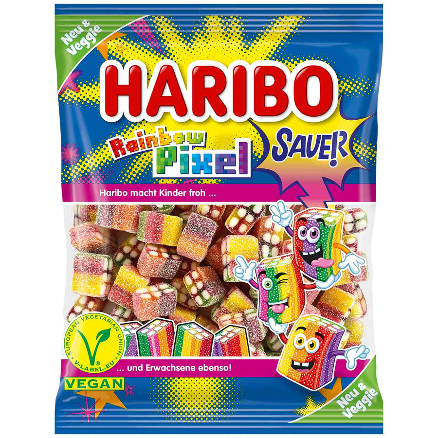 Haribo Rainbow Pixel sauer vegan Fruchtgummi 160 g