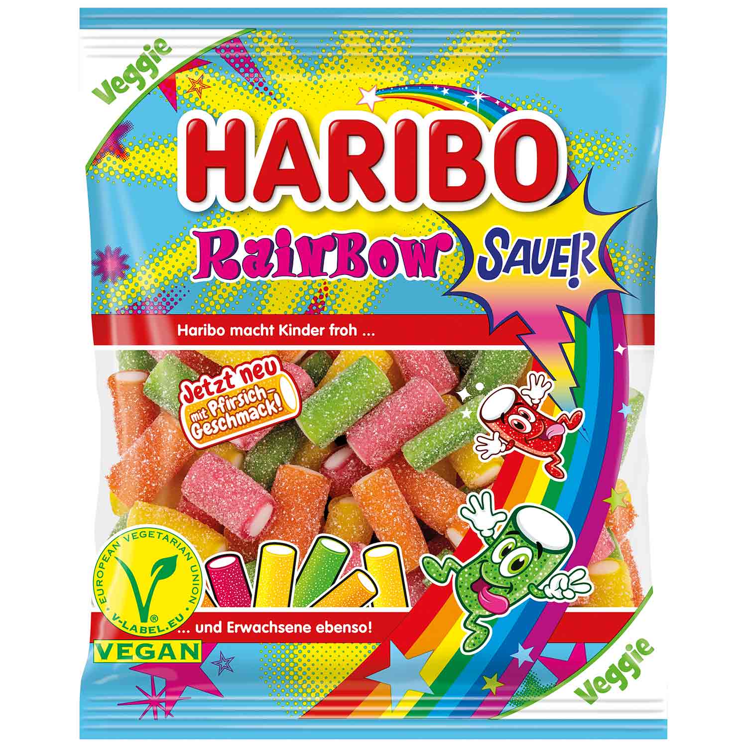 Haribo Rainbow sauer vegan 160g Fruchtgummi von Haribo