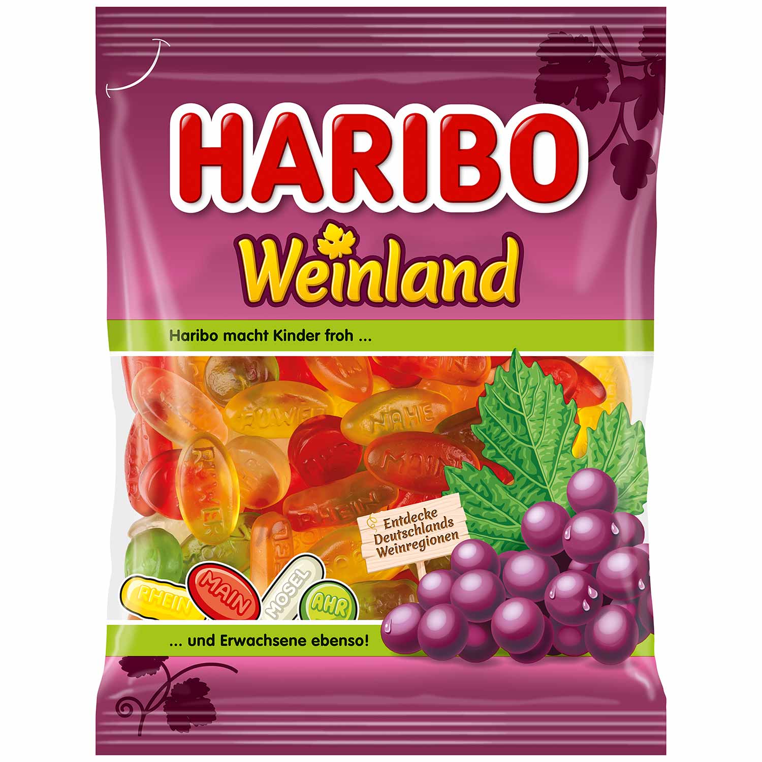 Haribo Weinland 175g Echtes Weingummi – Detailansicht