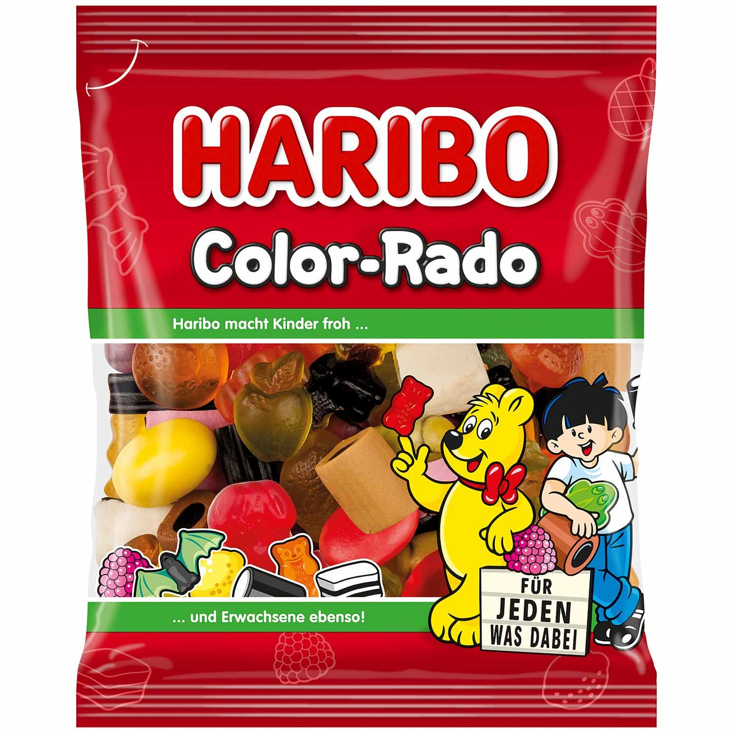 Haribo Color-Rado Lakritz- und Fruchtgummi-Mischung 175g Beutel