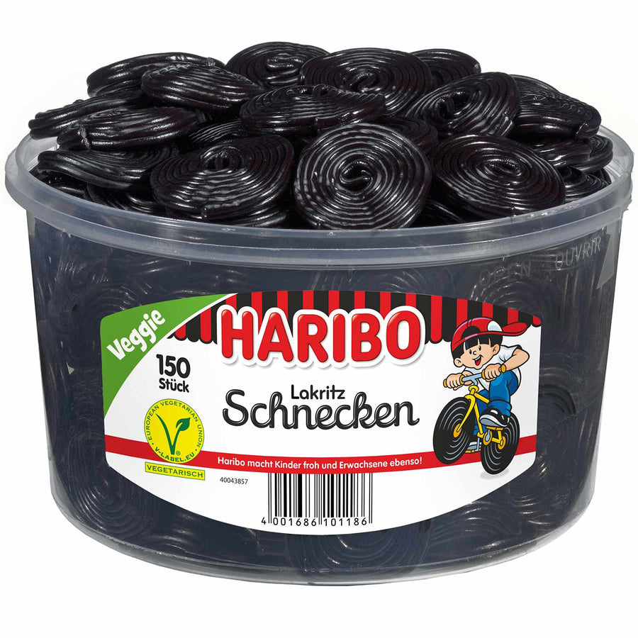 Haribo Lakritz Schnecken vegetarisch 150er – Produktansicht