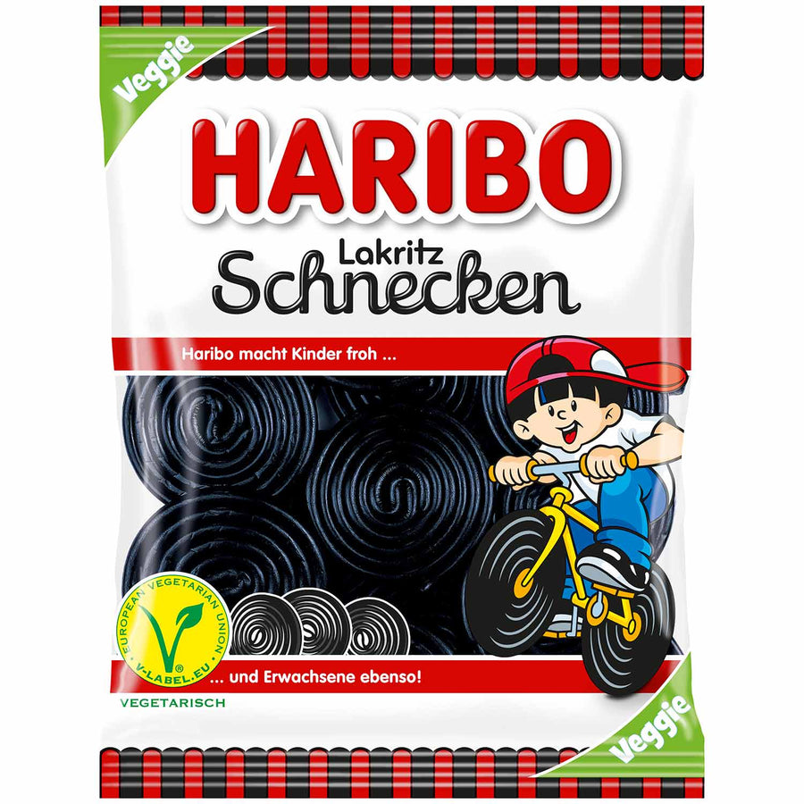 Haribo Lakritz Schnecken Vegetarisch schwarz 175 g