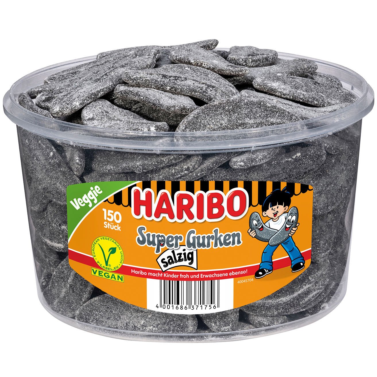 Haribo Super Gurken Salzig vegane Lakritz 150er – Produktansicht