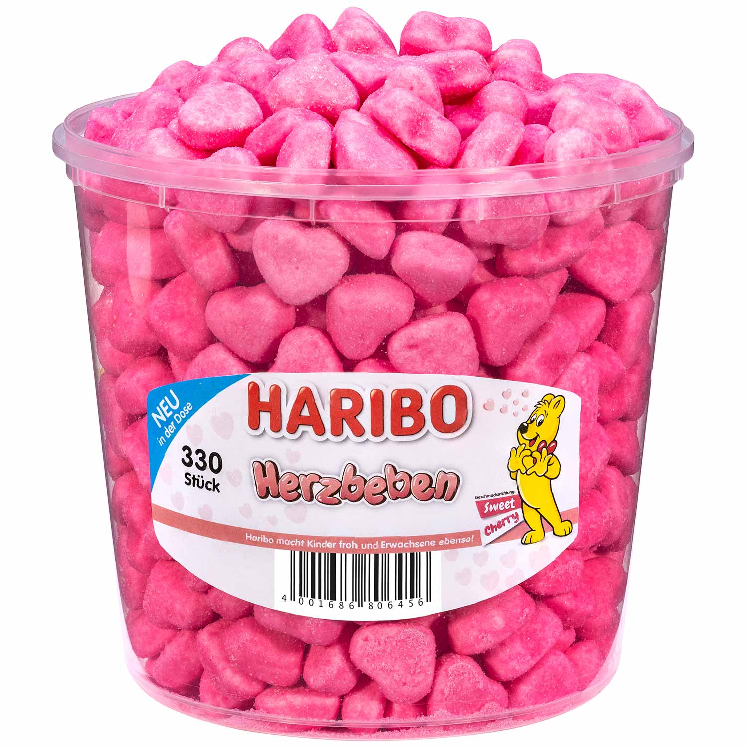 Haribo Herzbeben 330er Schaumzucker mit Kirschgeschmack – Produktansicht