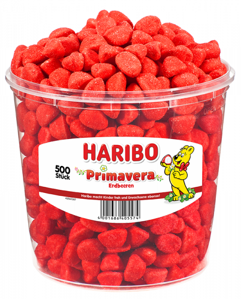 Haribo Primavera Erdbeeren 500 Stück Schaumzucker Bonbons