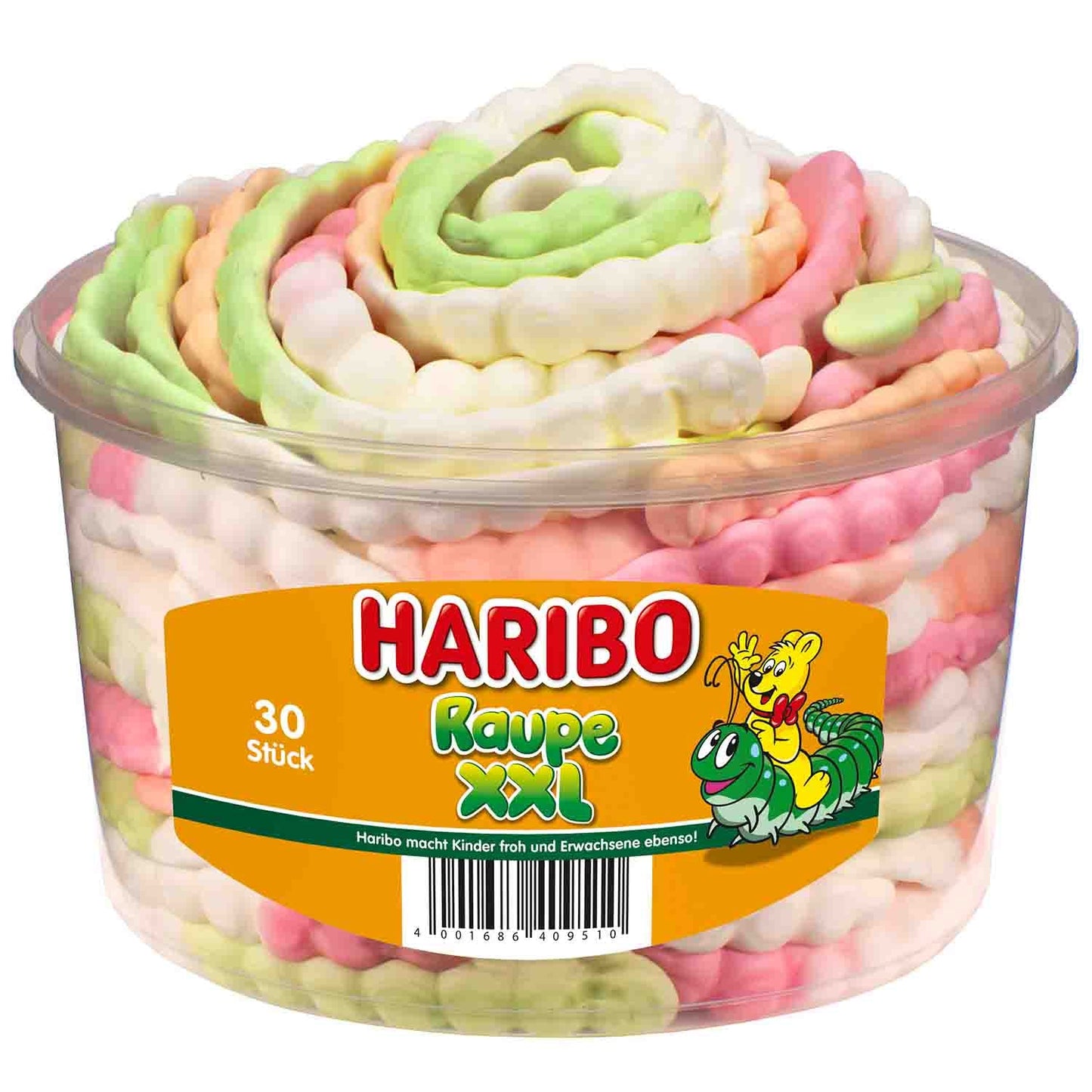 Haribo Raupe XXL 30er Schaumzucker – Produktansicht