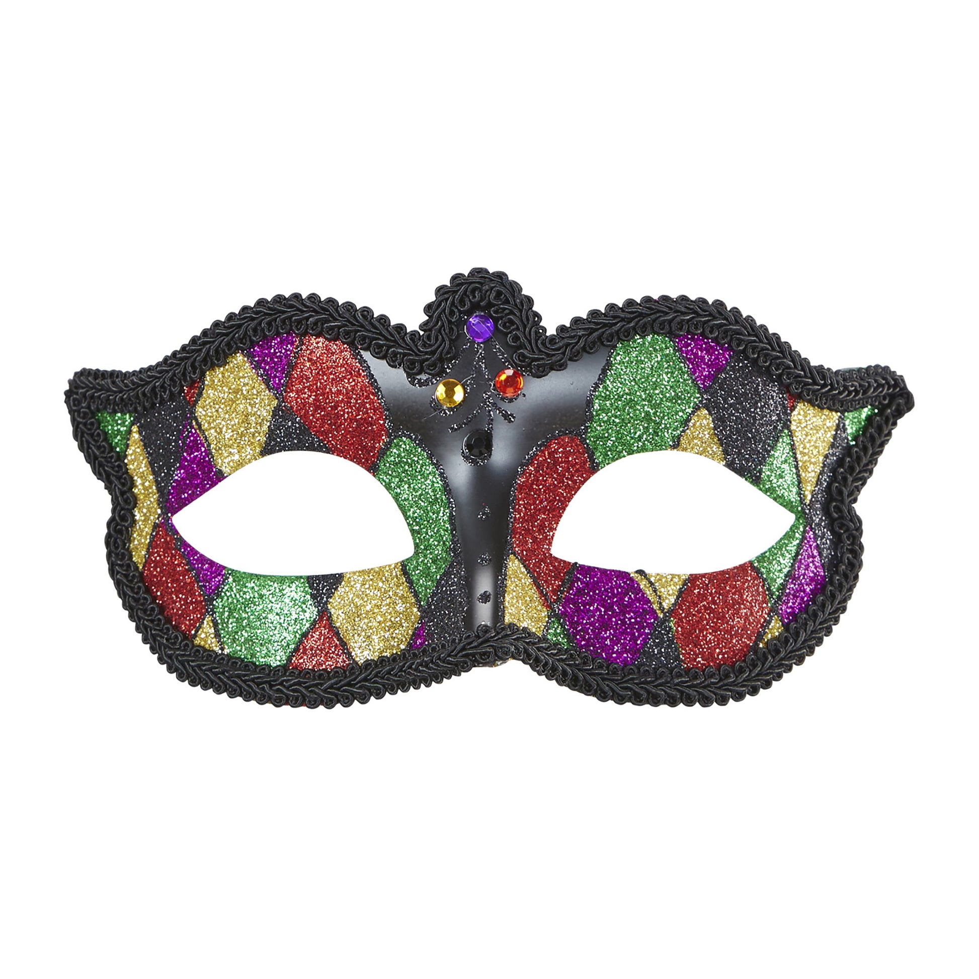 " HARLEKIN AUGENMASKE" – Vorderansicht