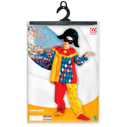 "HARLEQUIN" (Coat mit Kragen, Hose, Hut, Maske) – Detailansicht