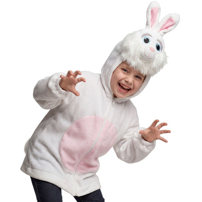 "HASE SOFT PLÜSCHKOSTÜM" (Jacke mit Kapuze) – Detailansicht