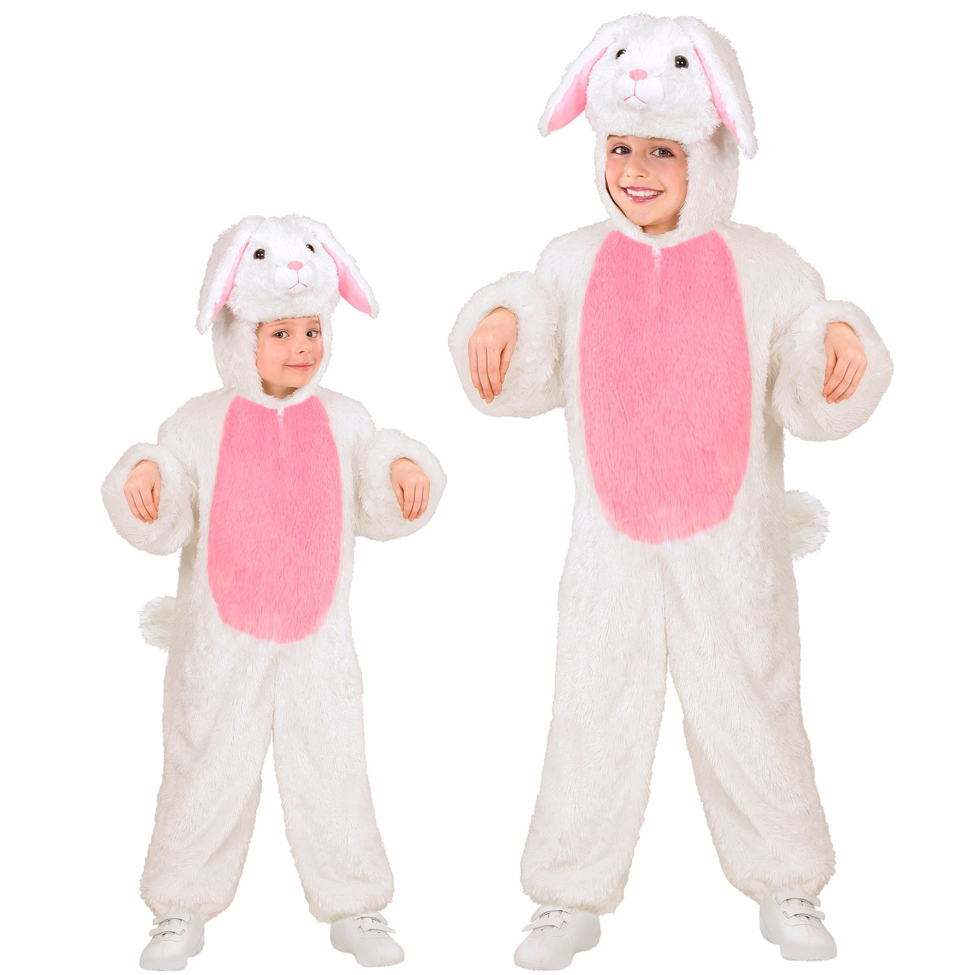 "HASE SOFT PLÜSCHKOSTÜM" (Overall mit Kapuze) – Vorderansicht