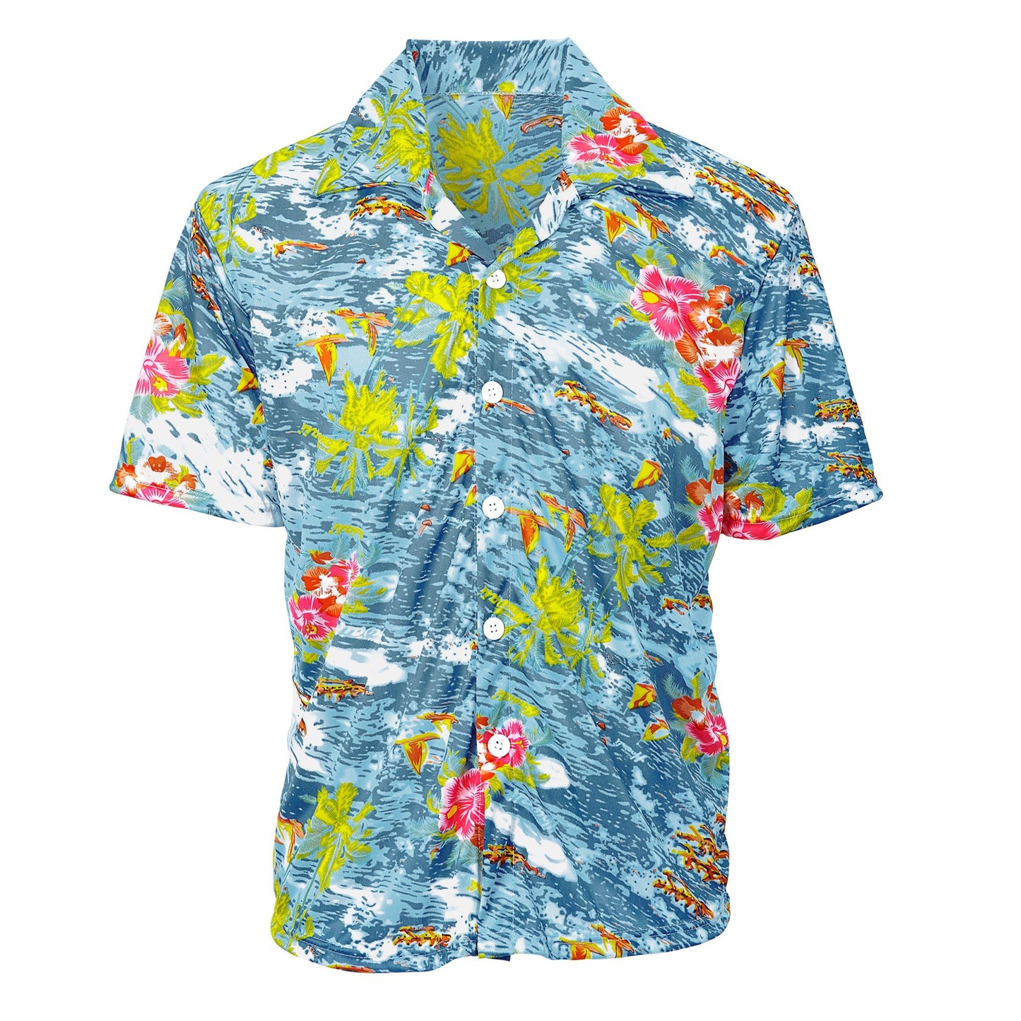 "HAWAII HEMD" hellblau – Detailansicht