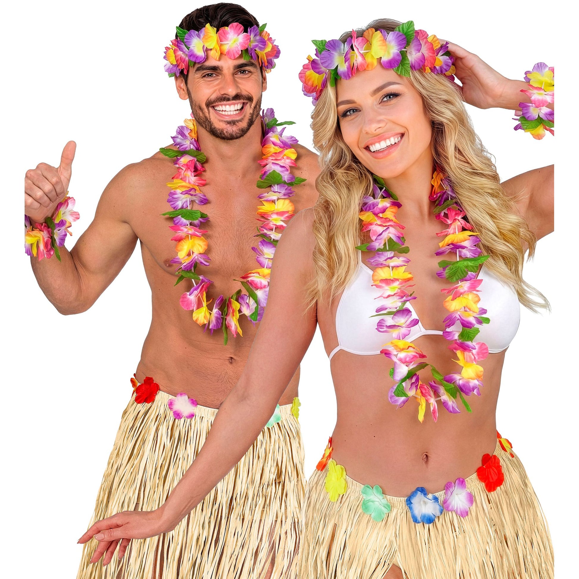 "HAWAIIANISCHER MAUI" Set (Halskette, Krone, Armband) – Detailansicht