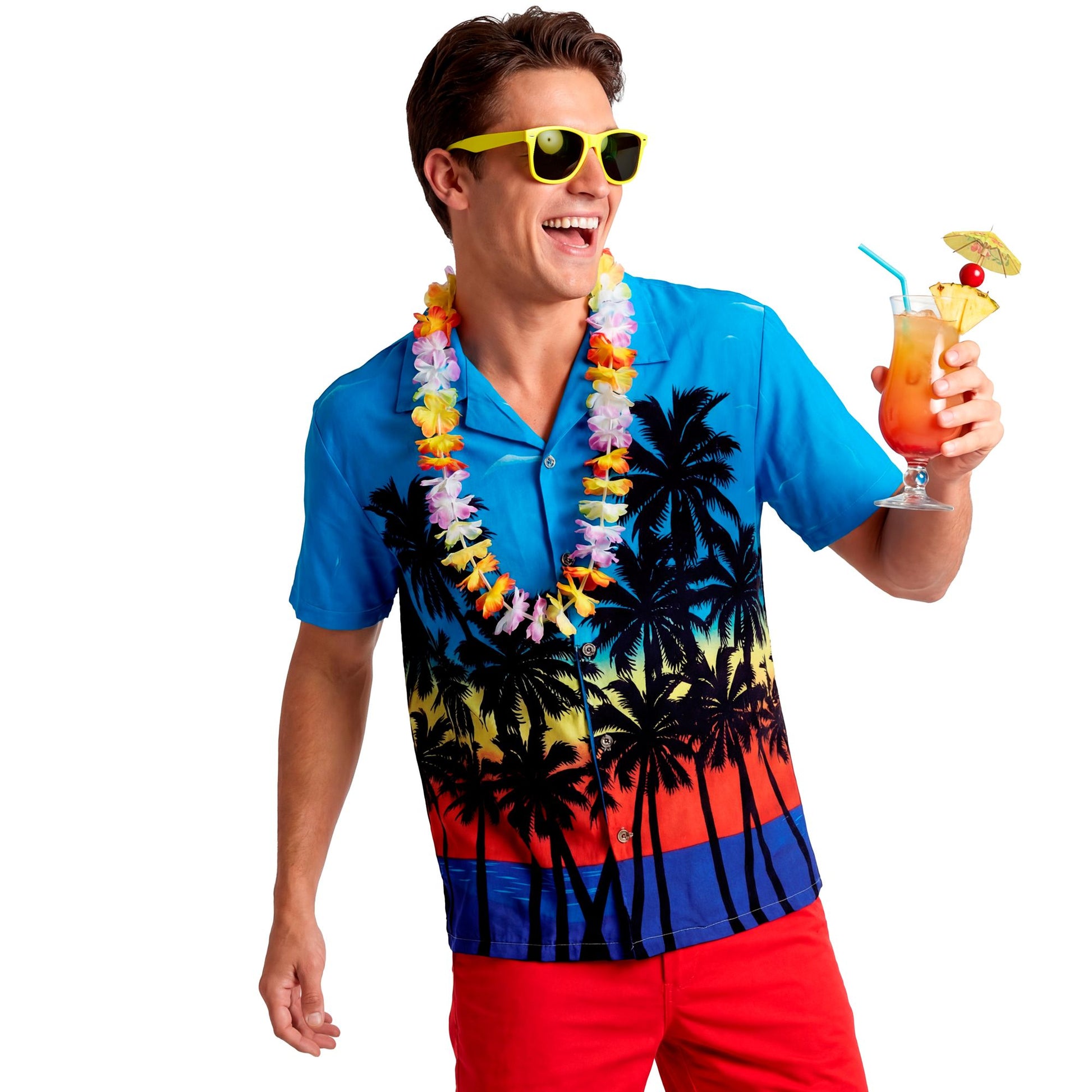 "HAWAIIHEMD MIT PALMEN" – Vorderansicht